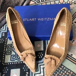 Stuart Weitzman Heels Dolce Suede Nearly Nude